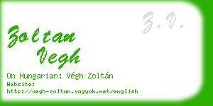 zoltan vegh business card