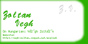 zoltan vegh business card